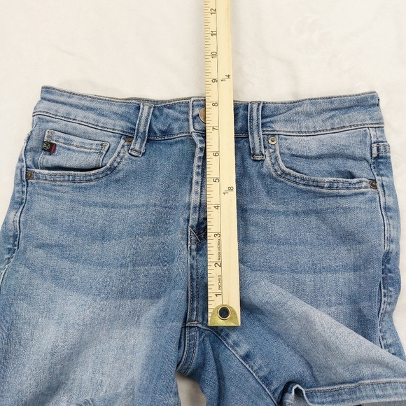 DEAR JOHN JEANS WOMENS BLUE DENIM MID RISE CASUAL SUMMER SHORTS SIZE 25 - Picture 5 of 7